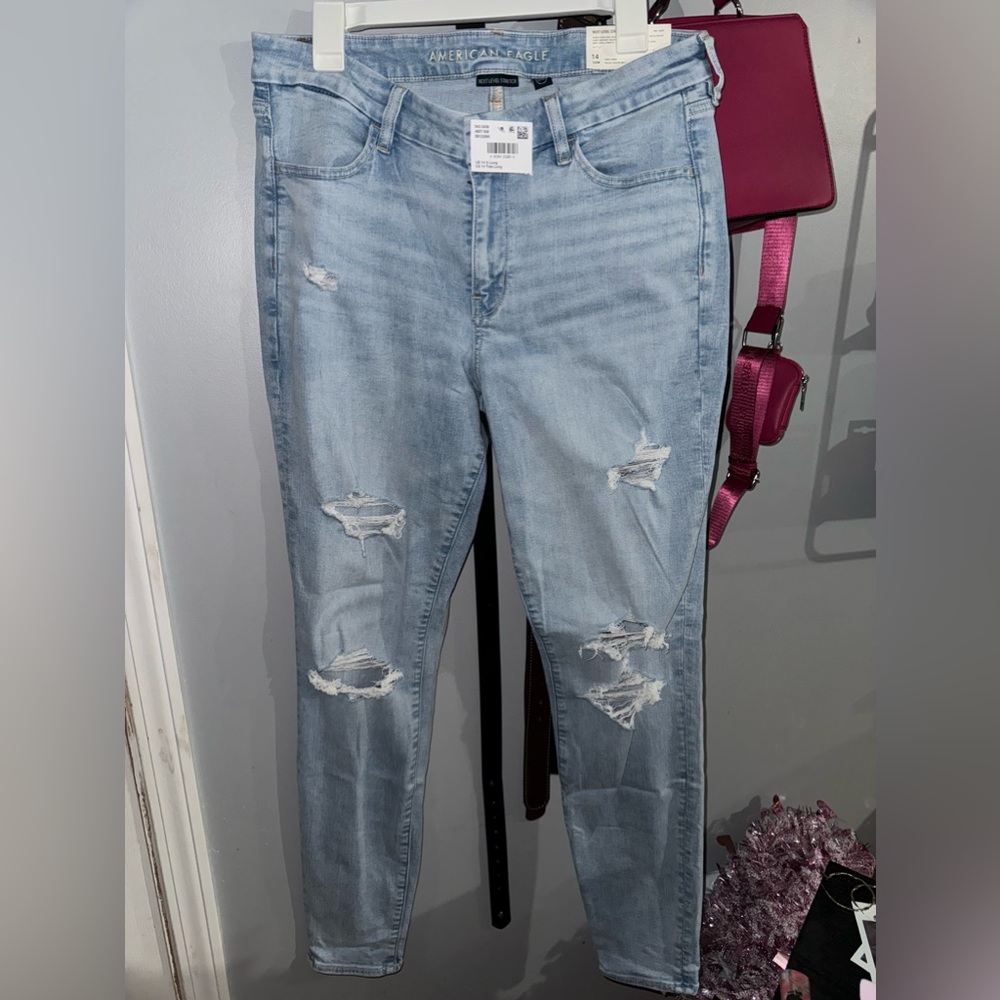 American Eagle curvy high rise jegging, X-long.